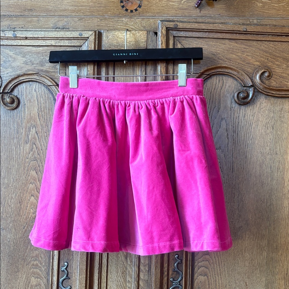 LuLu BeBe Girls Velvet Party Skirt - Pink - Picture 3 of 9